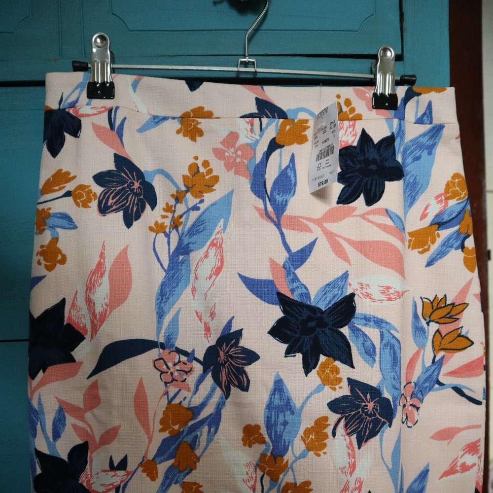 J.Crew Floral Pencil Skirt NWT 0
